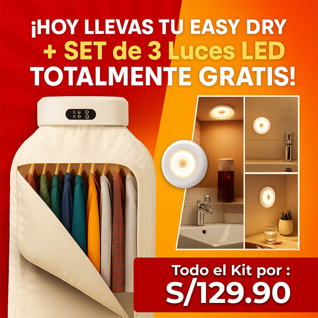 EasyDry ™ + Sett de 3 Luces Apagado Automatico